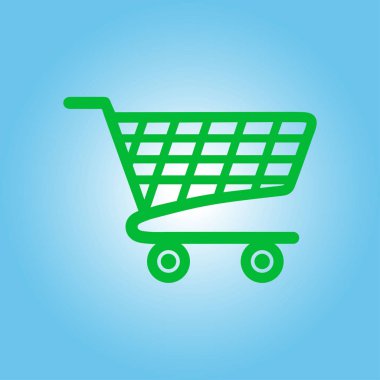 Grafik alışveriş düz simgesi. Bir ürünü Sepete Ekle.