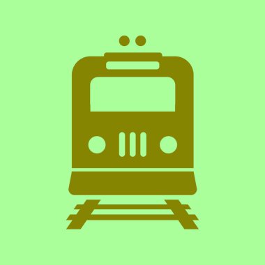 Tren simgesi. Metro sembolü. Tren istasyonu işareti.