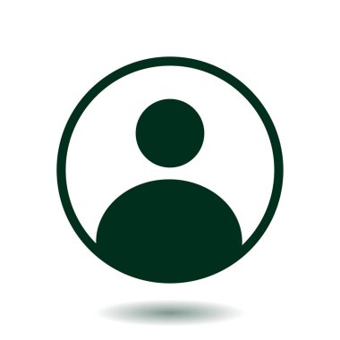 Bağlantı işareti. Kullanıcı işareti simgesi. Kişi sembolü. İnsan avatar. Düz stil. 