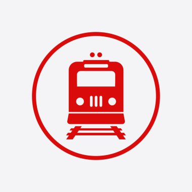 Tren simgesi. Metro sembolü. Tren istasyonu işareti.