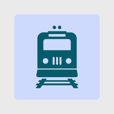Tren simgesi. Metro sembolü. Tren istasyonu işareti.