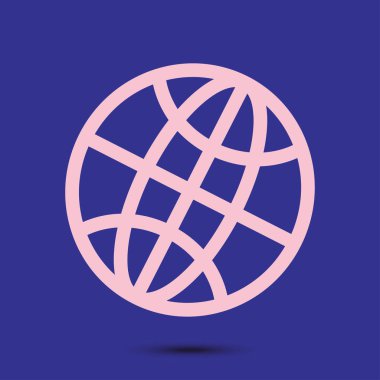 Küre simgesi. Düz tasarım stili dünya vektör simgeler.