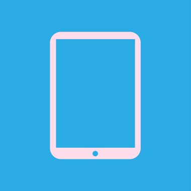 Modern dijital tablet Pc simgesi. Düz tasarım simgesi. 