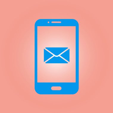 Akıllı telefon simgesinin vektör illüstrasyonu 