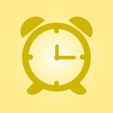 Saat Açık. Saat yüzü. Düz tasarım stili.