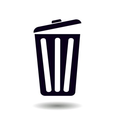 Çöp kutusu simgesini. Sil, Çöp Kutusu'na taşıyın, disk alanı temizleyin. Vektör çizim.