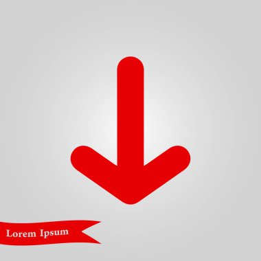 Ok simgesi. Kara navigasyonu için işaretçi yönünü.