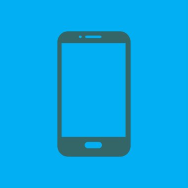 Smartphone simge vektör Illustration. Düz tasarım stili. 