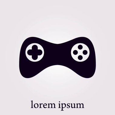 Gamepad simgesi. Vektör. Düz tasarım stili. Joypad sembolü.