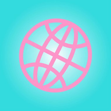 Küre simgesi. Düz tasarım stili dünya vektör simgeler.