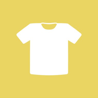 T-shirt işareti simgesi. Giysi sembolü. Düz tasarım stili.