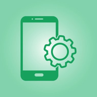 Akıllı telefon hizmetleri simgesi. Mobil kullanıcılar için destek.