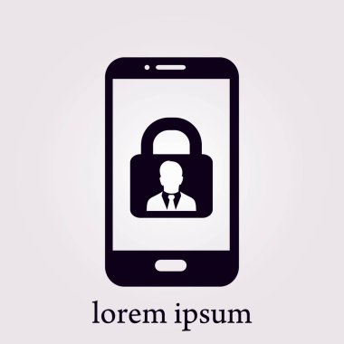 Internet güvenlik kavramı simgesi. Kimlik ve koruma simgesi.