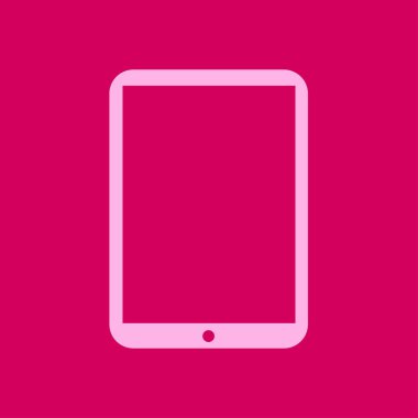 Modern dijital tablet Pc simgesi. Düz tasarım simgesi. 