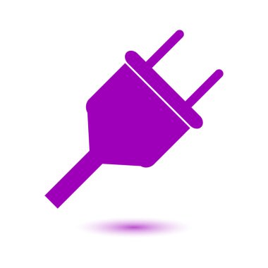 Vektör elektrik prizinden sembolü. Web düz simgesi.