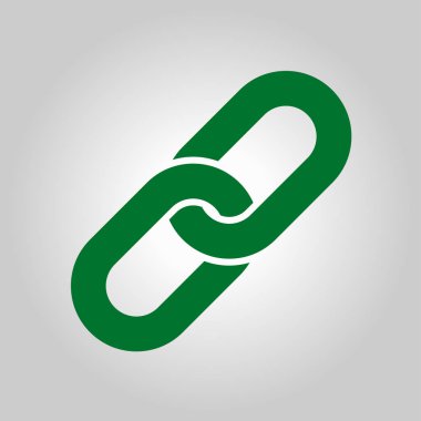 Bağlantı tek simge. Zincir bağlantı simgesi. Kaynağına bağlantı simgesi.