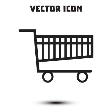 Grafik alışveriş düz simgesi. Bir ürünü Sepete Ekle.