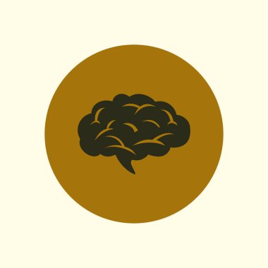 Beyin simgesi. İnsan akıllı akıllı zihin. Nöroloji sembolü.