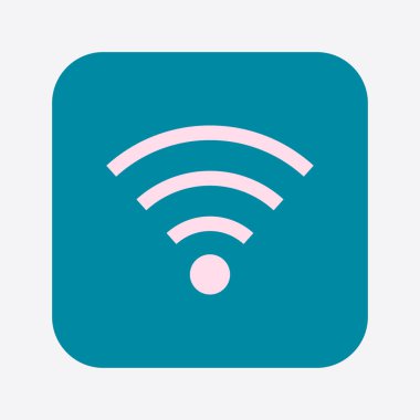 WiFi sembolü. Vektör kablosuz ağ kutsal kişilerin resmi. Düz tasarım stili.