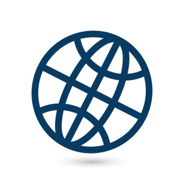 Küre simgesi. Düz tasarım stili dünya vektör simgeler.