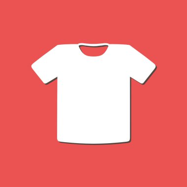T-shirt işareti simgesi. Giysi sembolü. Düz tasarım stili.