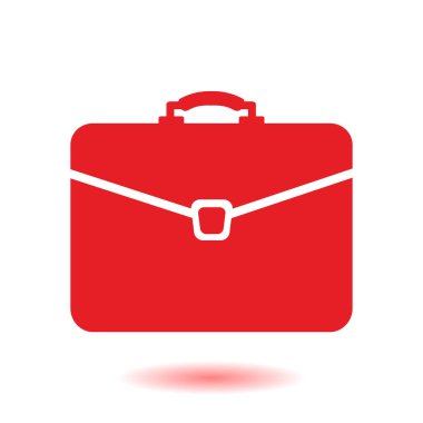 Evrak çantası ikonu, vektör illüstrasyonu. düz tasarım biçimi. 