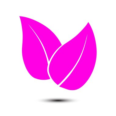 Yaprak simgesi. Taze doğal ürün simgesi. Organik ürün işareti. Düz tasarım stili.