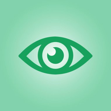 Göz simgesini. İzleme ve gözetim sistemi. Düz tasarım stili.