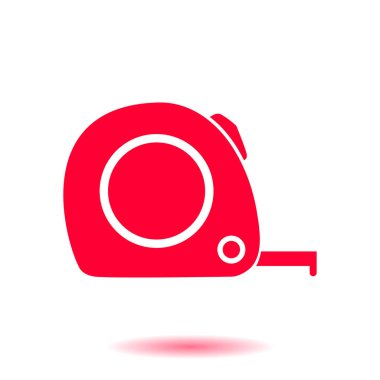  Mezura simgesi. Rulet inşaat sembolü. Boyutları ve ölçüleri. Bir kesim kartı oluşturma.