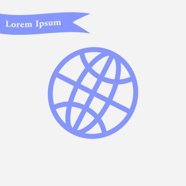 Küre simgesi. Düz tasarım stili dünya vektör simgeler.