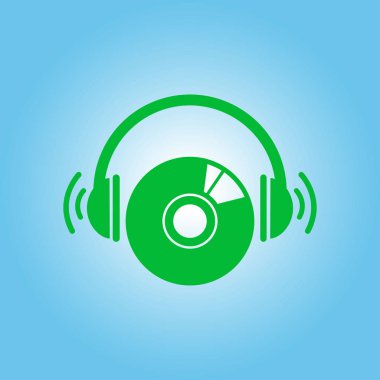 CD veya Dvd simgesini. Kompakt disk erkek. Düz tasarım stili.