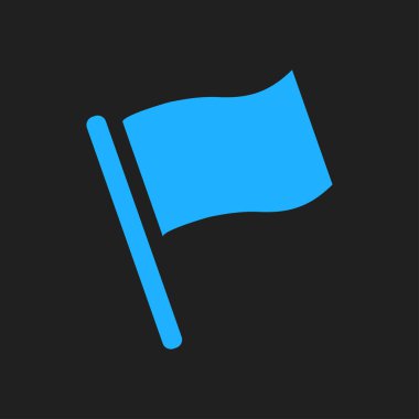 Bayrak simgesi. Yer belirleyici sembol. Düz tasarım biçimi.