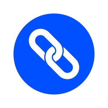 Bağlantı tek simge. Zincir bağlantı simgesi. Kaynağına bağlantı simgesi.