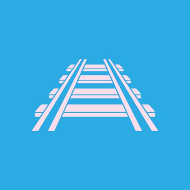 Demiryolu simgesi. İşareti tren. Parça yolu sembolü.  