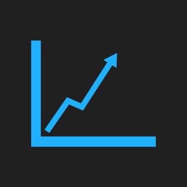 İş grafiği. Infographic. Grafik simgesini. Büyüyen grafik erkek. Düz tasarım stili.