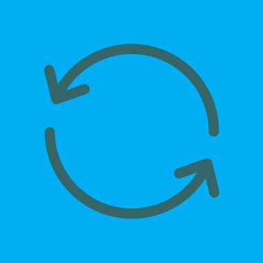 Dairesel ok işareti simge vektör. Düz tasarım stili.