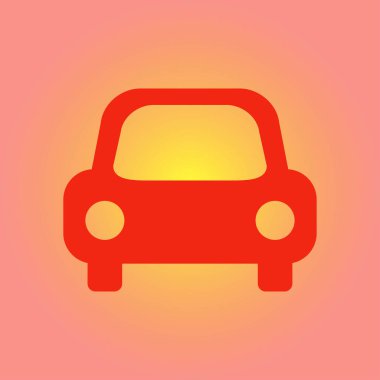 Taşıma simgesi. Araba işareti. Teslimat taşıma sembolü.