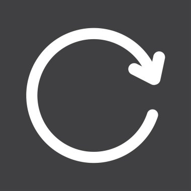 Ciircular ok işareti simge vektör. Sağa taşır oku.