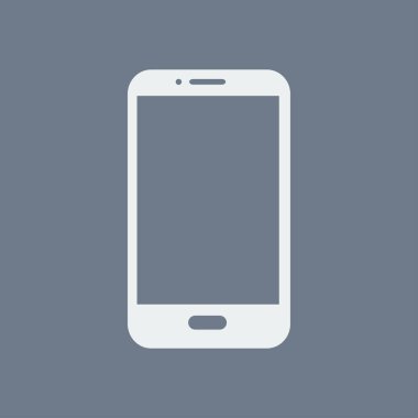 Smartphone simge vektör Illustration. Düz tasarım stili. 