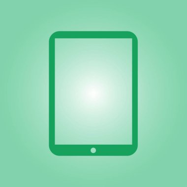 Modern dijital tablet Pc simgesi. Düz tasarım simgesi. 