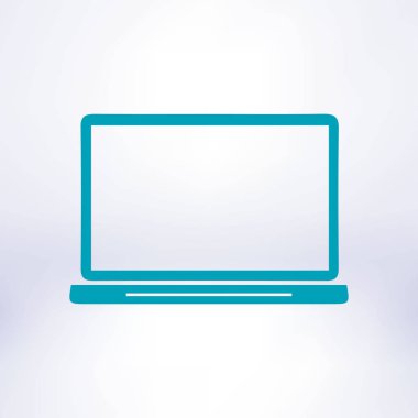 Laptop, vektör çizim basit simgesi