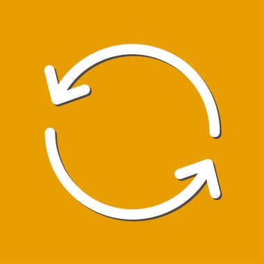 Dairesel ok işareti simge vektör. Düz tasarım stili.