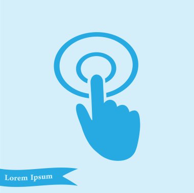 El imleç işareti simgesi. El işaretçi simgesi. Modern UI Web sitesi gezinme. Düz tasarım. 