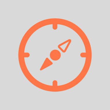 Vektör pusula simgesini. Yöreden yönde. Düz tasarım stili.