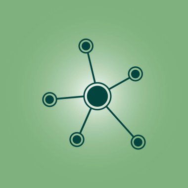 Sosyal ağ tek simge. Küresel teknoloji. İş sosyal bağlantıları ağ.