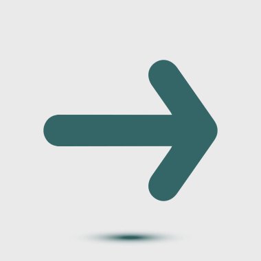 Ok simgesi. Kara navigasyonu için işaretçi yönünü.