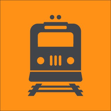 Tren simgesi. Metro sembolü. Tren istasyonu işareti.