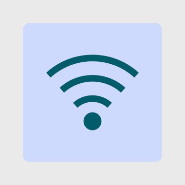WiFi sembolü. Vektör kablosuz ağ kutsal kişilerin resmi. Düz tasarım stili.