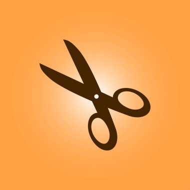 Makas simgesi. Mark burayı kes. Düz tasarım.