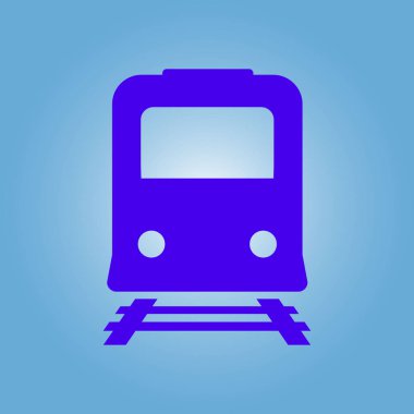 Tren simgesi. Metro sembolü. Tren istasyonu işareti.